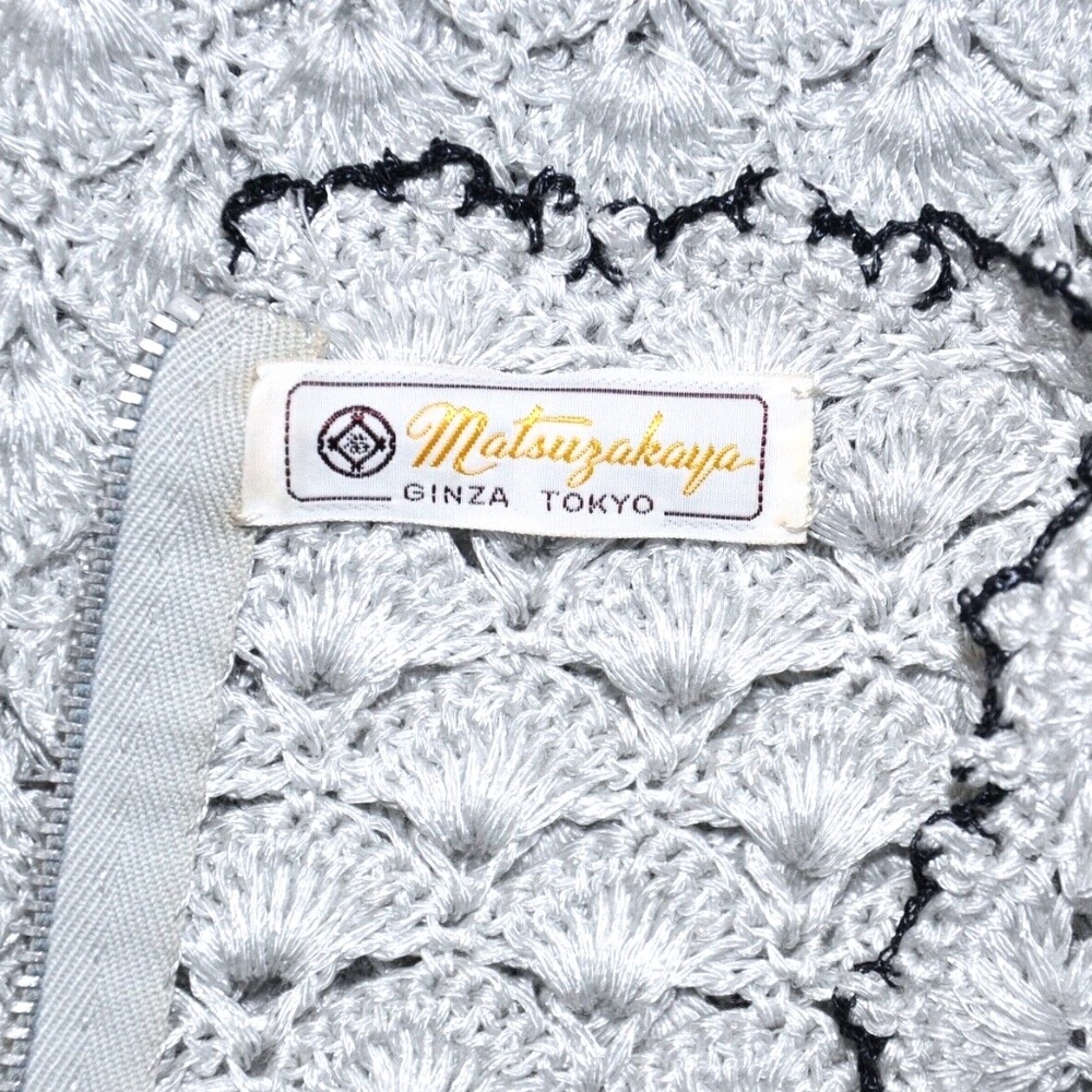 VTG 60'S Shell Pattern Crochet Dress Made in Tokyo